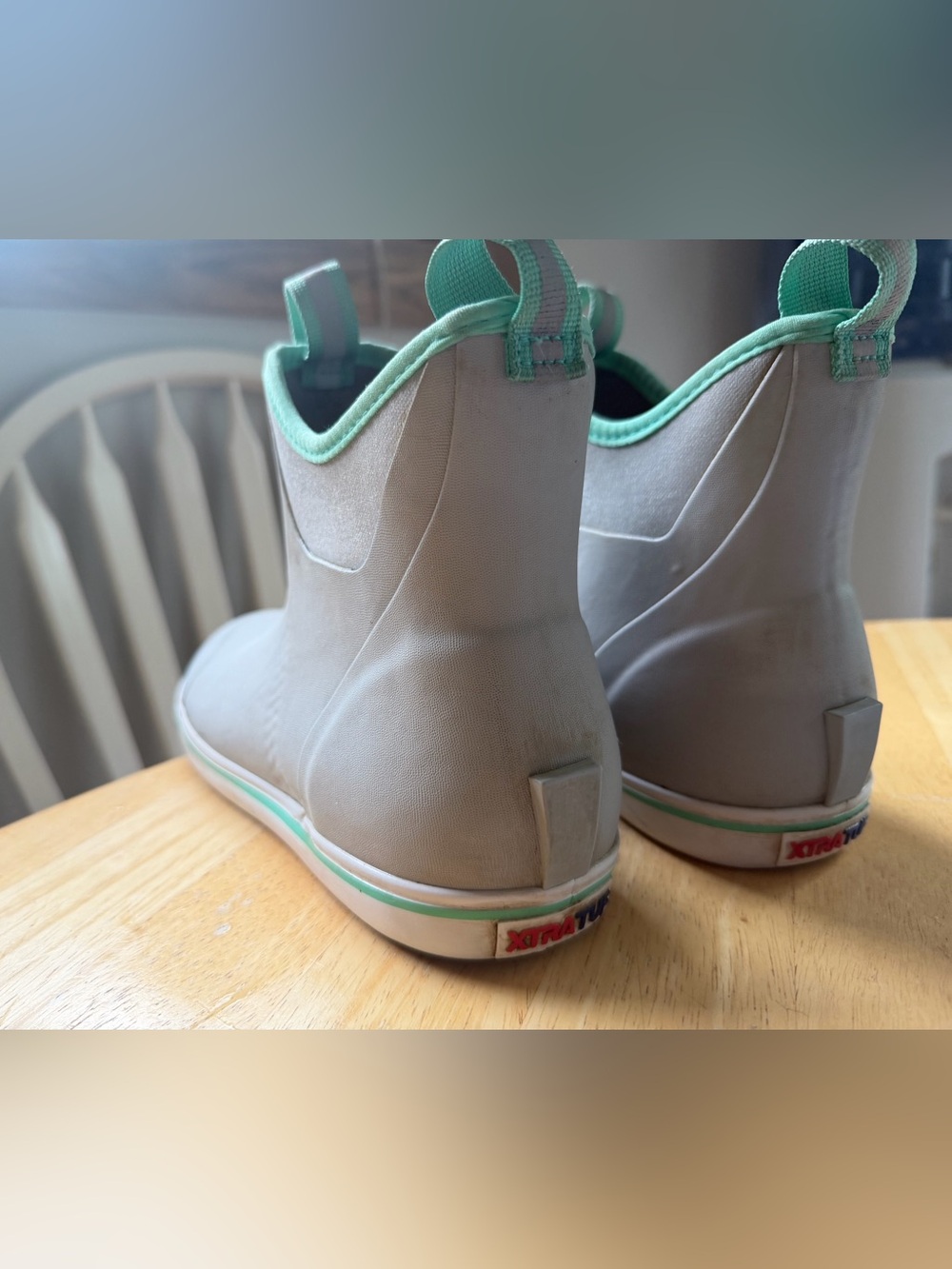 XTRATUF Gray & Mint Ankle Rain Boots - Picture 2 of 4